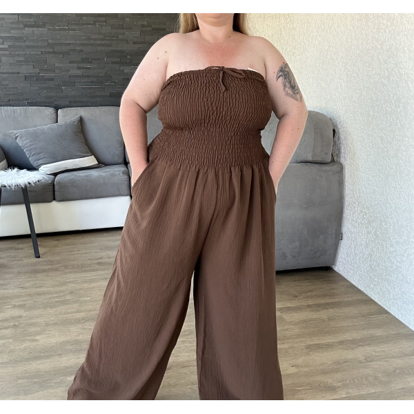 Combinaison bustier marron