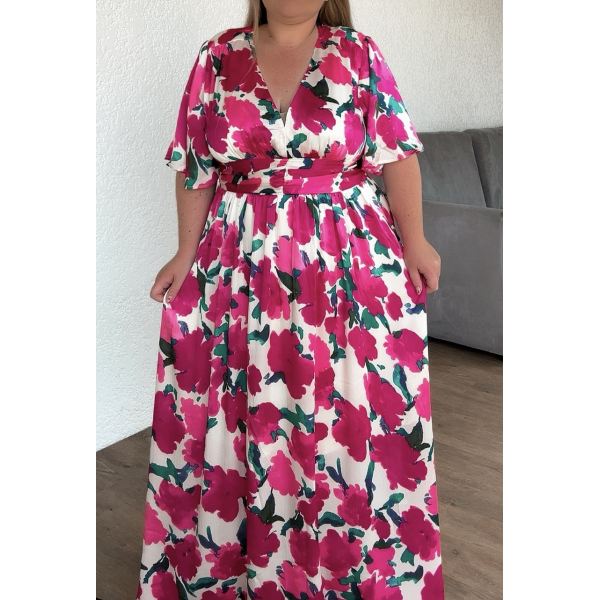 Robe longue imprimée ROSALIE curvy