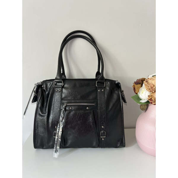 Sac à main grand format irisé NOIR