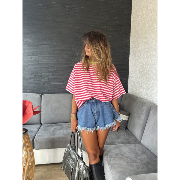 Short en jean effet déchiré