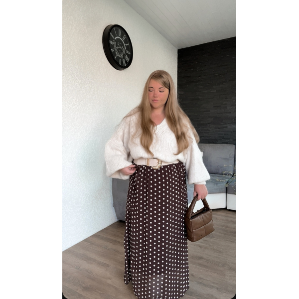 Jupe longue à pois