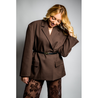 Blazer oversize marron SHANE