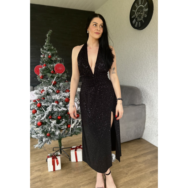 Robe longue pailletée