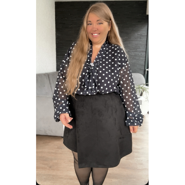 Jupe short suédine noir