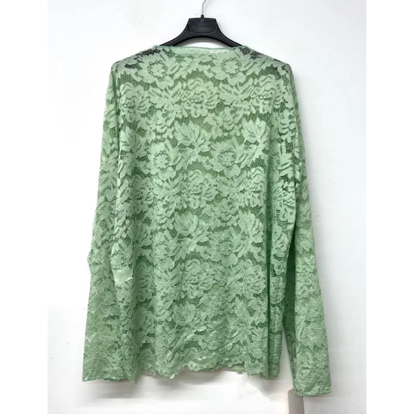 Top dentelle vert d'eau