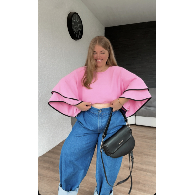 T-shirt manches à volants...