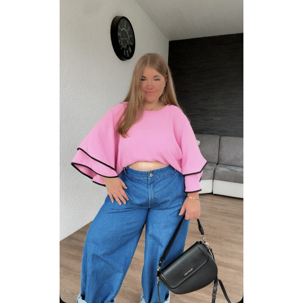 Pantalon barrel en denim