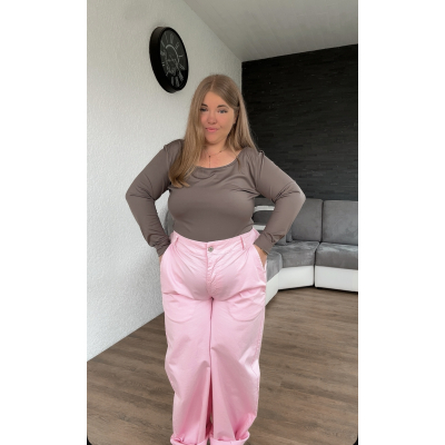 Pantalon barrel rose