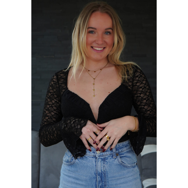 Body à dentelle noir