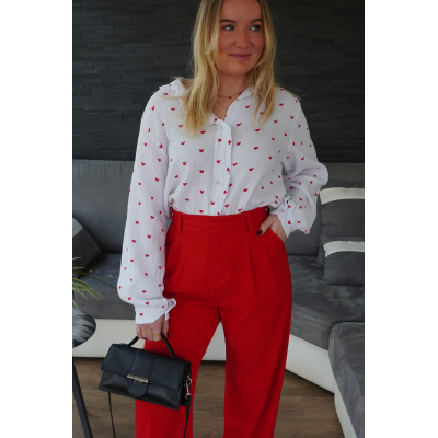 Pantalon basique rouge