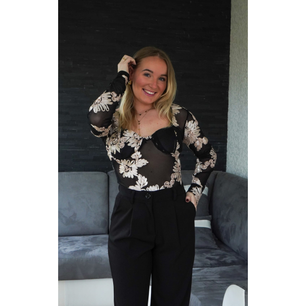 Body noir floral
