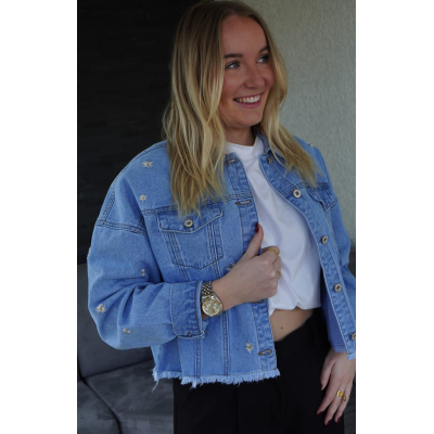 Veste en jean marguerite