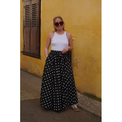 Jupe longue à pois CAMILLE