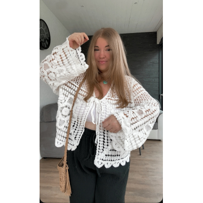 Gilet bohème en crochet