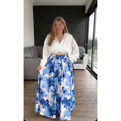 Jupe florale bleue COLINE