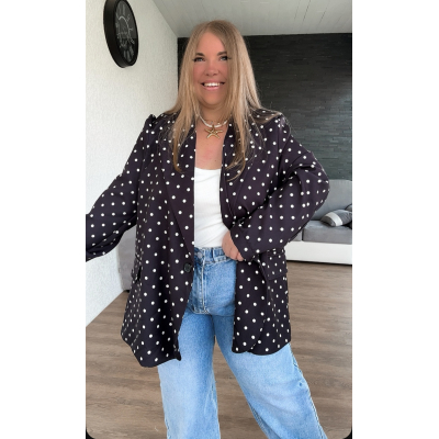 Veste à pois noire