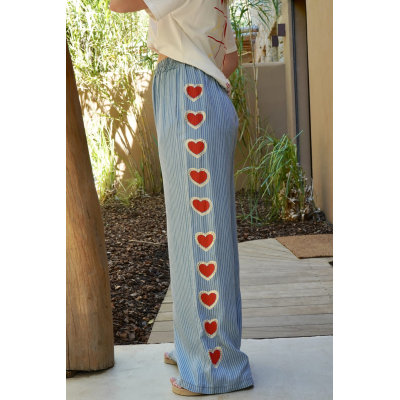 Pantalon fluide coeur
