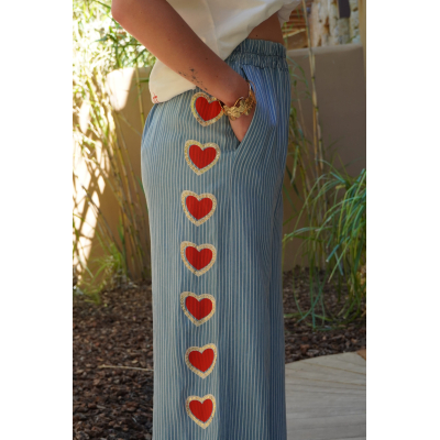 Pantalon fluide coeur...