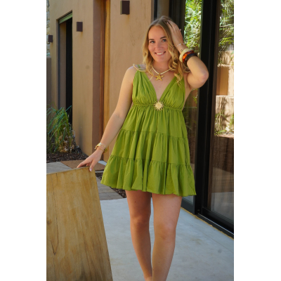 Robe courte broche soleil...