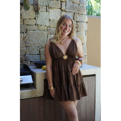 Robe courte broche soleil...