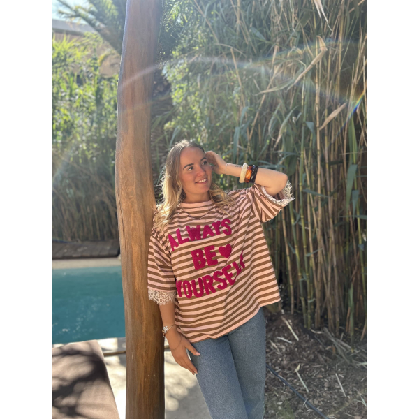 T-shirt ALWAYS BE YOURSELF - Création Aliz'shop