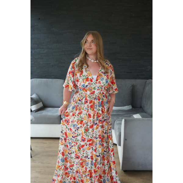 Robe longue fleurie