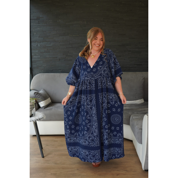 Robe en gaze de coton bandana