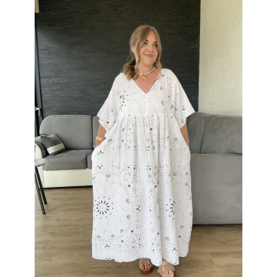 Robe en gaze de coton bandana