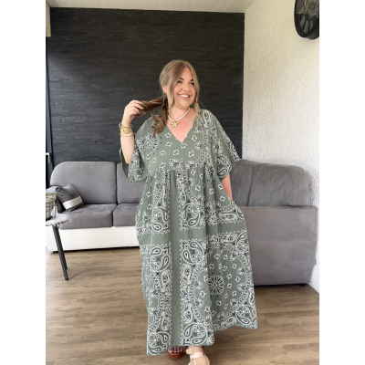 Robe en gaze de coton bandana