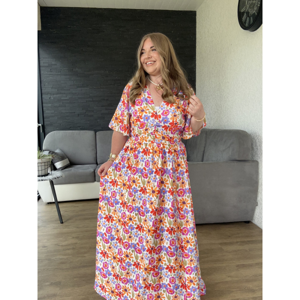 Robe longue fleurie