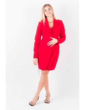 Robe blazer strass rouge