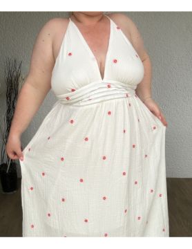 Robe en gaze de coton avec...