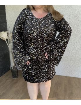 Robe courte à sequins DIANE