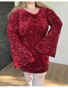 Robe courte à sequins DIANE