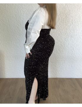 Robe longue à sequins NOA