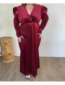 Robe longue en velours LEONIE