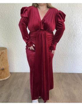 Robe longue en velours LEONIE