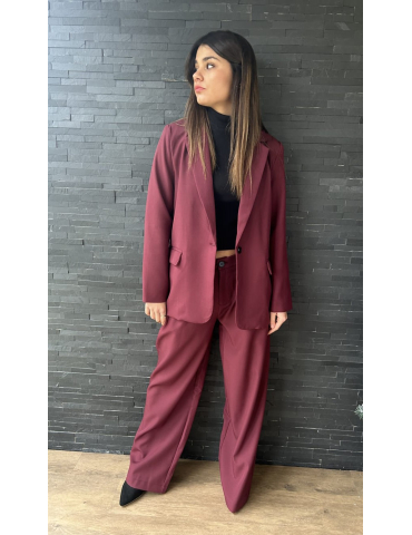 Ensemble blazer & tailleur bordeau AMALIA