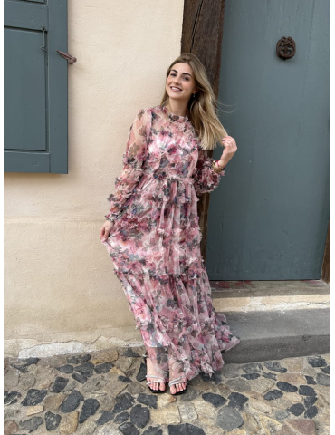 Robe longue fleurie CATALEYA