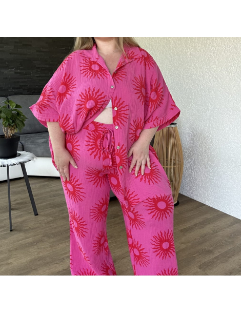 Ensemble soleil CURVY gaze de coton