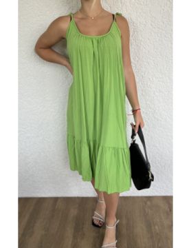 Robe fluide verte Jeanne