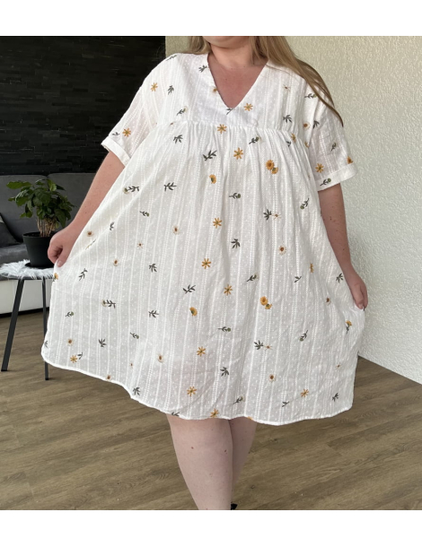 Robe short CURVY fleurie SICILE