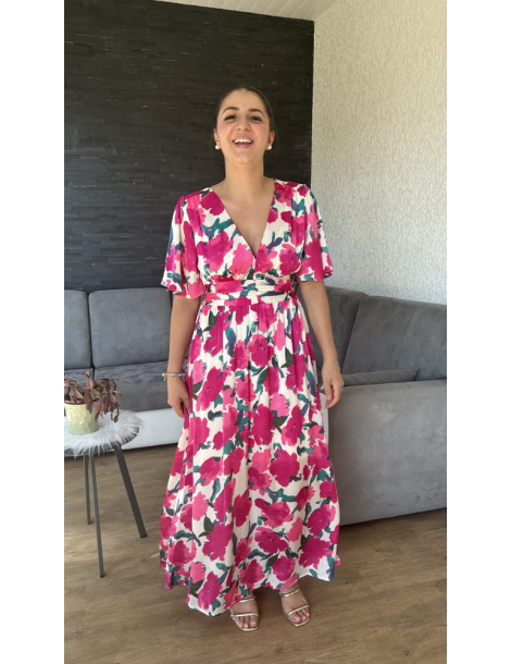 Robe longue à fleurs ROSALIE